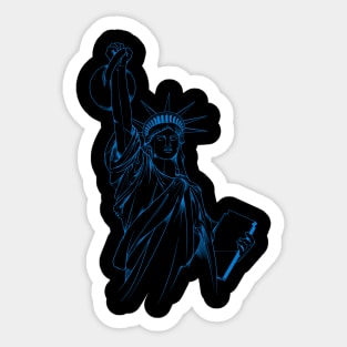 Lifting Lady Liberty Sticker